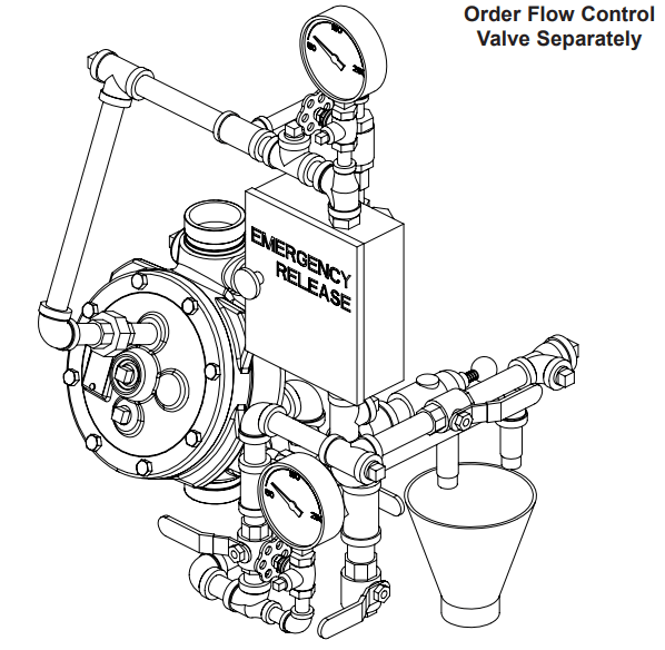1 - 1/2" & 2" MODEL J FLOW CONTROL VALVE VERTICAL CONVENTIONAL TRIM - Fire Protection Parts