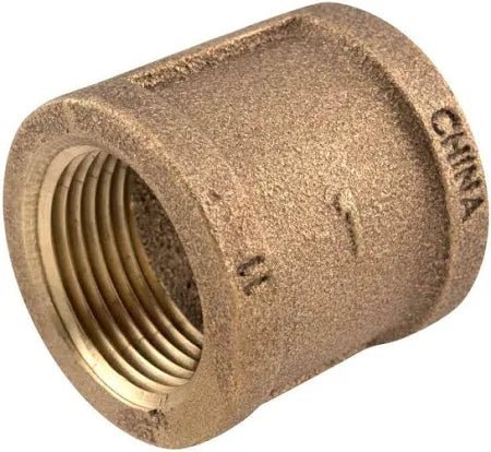 1" Brass Threaded Coupling for Plumbing Connections - Fire Protection Parts