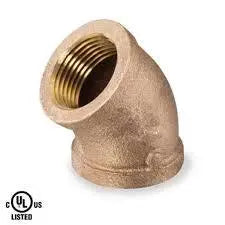 1/2" Brass 45 Degree Ell Low Flow Fitting by Quality Pipe Products