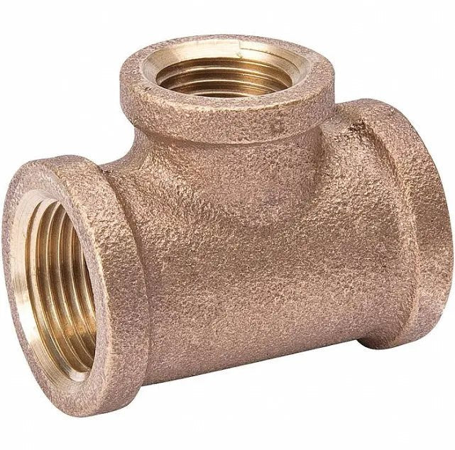 1/2" X 1/2" X 1/4" Brass Tee Domestic - Fire Protection Parts