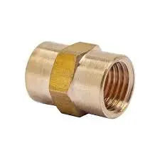 1/4" Brass Threaded Coupling LF for Fire Protection Systems by Quality Pipe Products