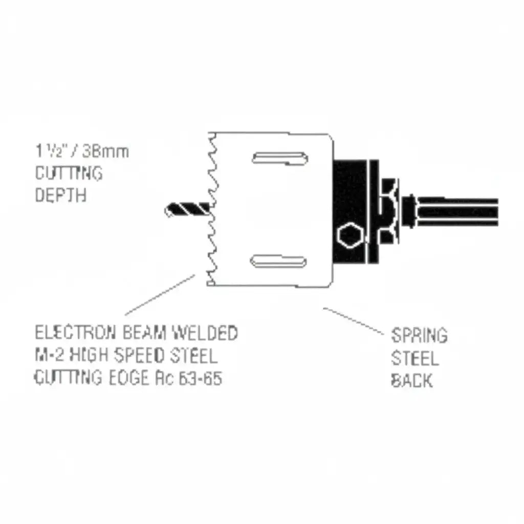 2 1/2" Bi-Metal Hole Saw for Cutting and Drilling Tools Stanley Black & Decker Fire Protection Parts 2 1/2 Inch Bi-Metal Hole Saw Cutting Drilling Tool