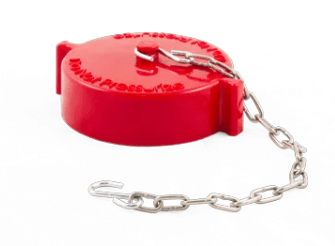 2 1/2" PLS CAP W/CHAIN ABS NST - Fire Protection Parts