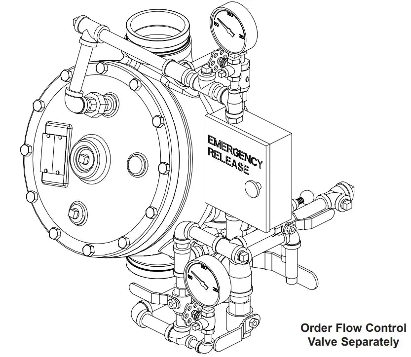4" Model J Flow Control Valve Vertical Trim for Fire Systems Accessories Viking Fire Protection Parts 4 Inch Model J Flow Control Valve Vertical Trim Fire Systems - Viking