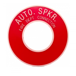 4" X 8" METAL WALL PLATE FDC SIGN - Fire Protection Parts