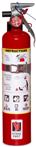 5 lb ABC 3A40BC Chrome Fire Extinguisher With Whistle Valve by Strike First Corporation