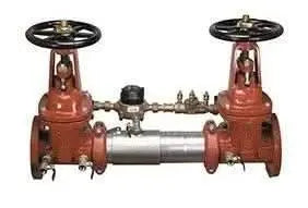 6" Double Check Detector Backflow Valve With Grooved Butterfly Valve by Ames Backflows