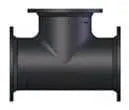 8" X 8" X 6" Black Flanged Reducing Cast Iron Tee by Napac, Inc