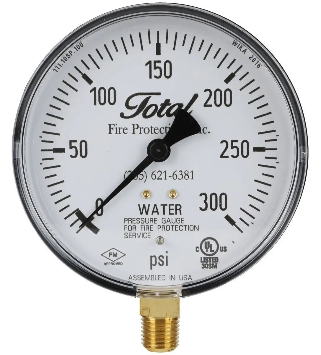 AIR/WATER GAUGE PSI 0 - 600 PSI - Fire Protection Parts