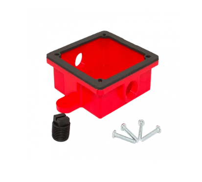 ALARM BELL BACK BOX, ABS (RED) - Fire Protection Parts