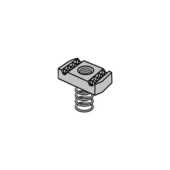 ASRS Strut Nut With Spring For Secure Channel Fittings 1" by ASC Engineered Solutions