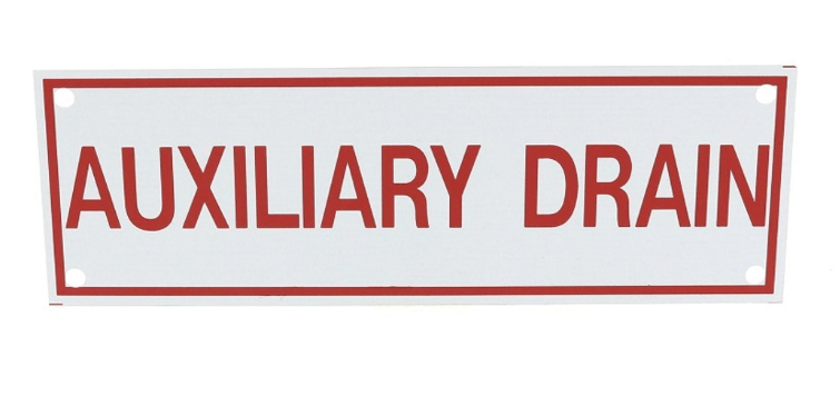 AUXILIARY DRAIN SIGN - Fire Protection Parts