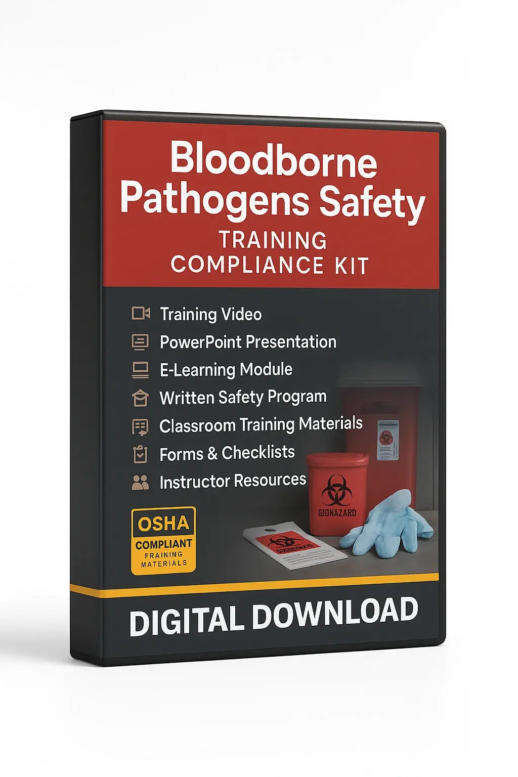 Bloodborne Pathogens Safety Training Compliance Kit by XO Safety