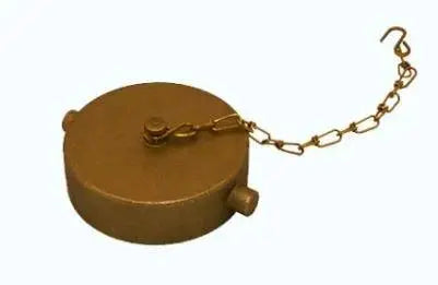 Cap and Chain 2.5" Brass Cap for Fire Protection System by Fire Protection Products Inc