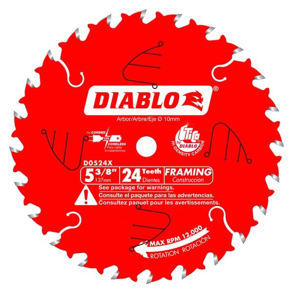 Diablo D0524X 5 - 3/8 in. x 24 Tooth Framing Trim Saw Blade - Fire Protection Parts