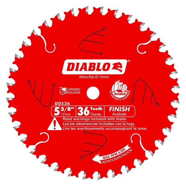 Diablo D0536X 5 - 3/8 in. x 36 Tooth Finish Trim Saw Blade - Fire Protection Parts