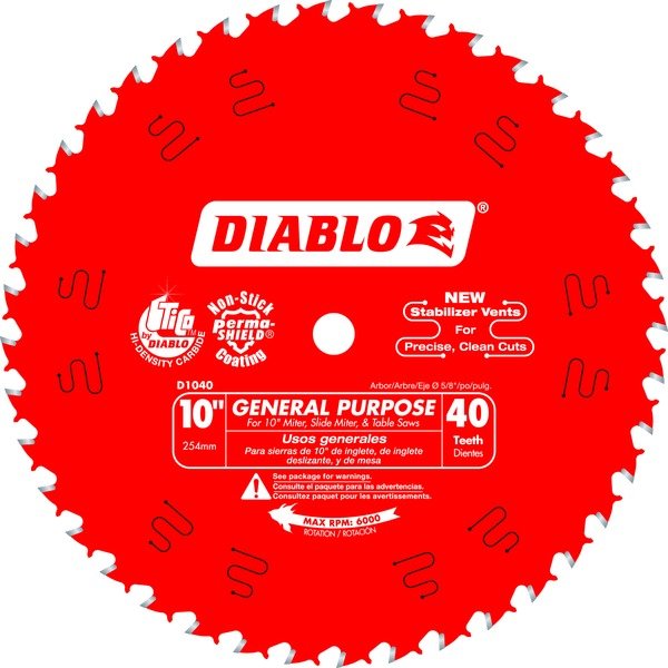 Diablo D1040X 10 in. x 40 Tooth General Purpose Saw Blade - Fire Protection Parts