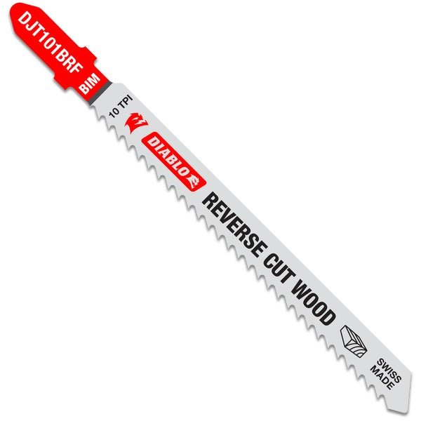 Diablo DJT101BRF5 4 in. 10 TPI Bi - Metal T - Shank Jig Saw Blades for Reverse Cuts in Wood (5 - Pack) - Fire Protection Parts