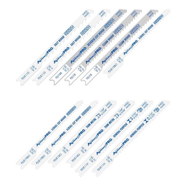 Diablo PJU12BC AvantiPRO U - Shank Jig Saw Blade Set for Wood & Metal (12 - pieces) - Fire Protection Parts