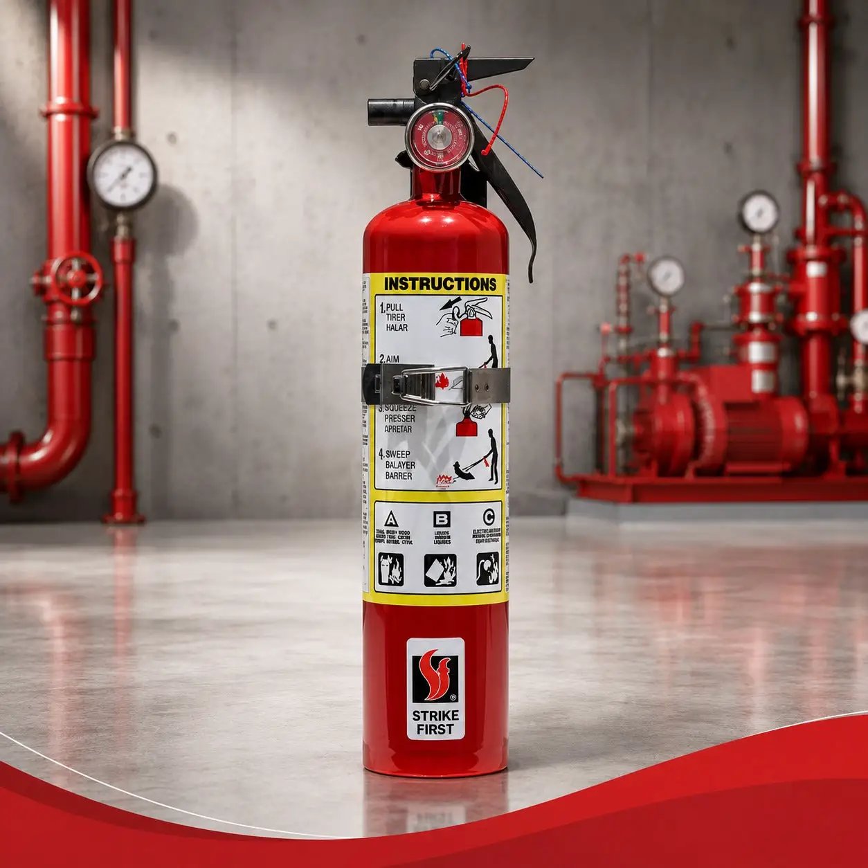 2.75 lb 10BC Fire Extinguisher With Vehicle Bracket by Strike First Corporation
