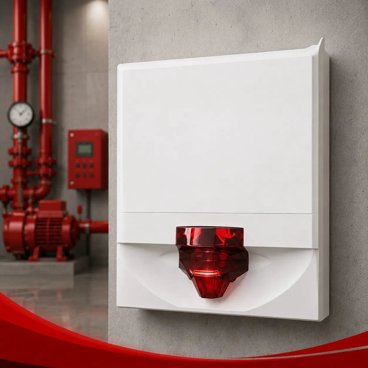 Kidde White Strobe with Red Lens UL/FM Approved Fire Alert by Kidde