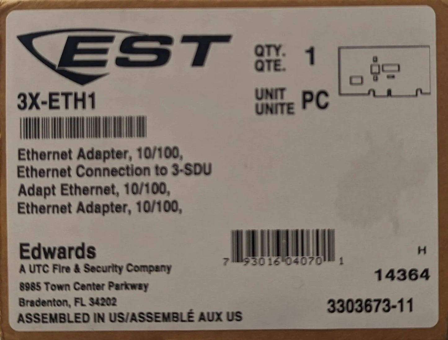 Edwards EST 3X-ETH1 Ethernet Adapter by Fredland Supply Company