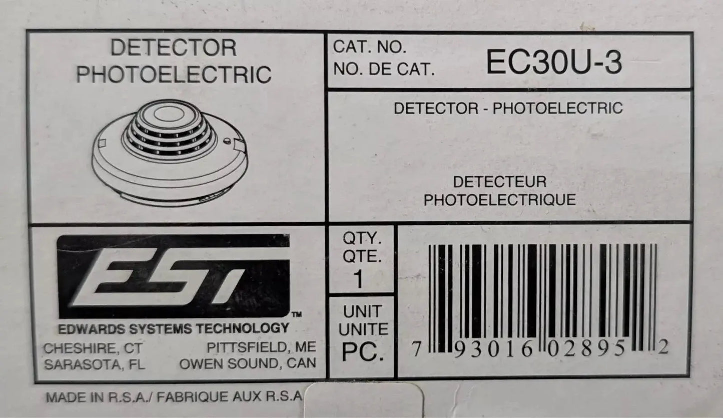 Edwards EST EC30U-3 Smoke Detector by Fredland Supply Company