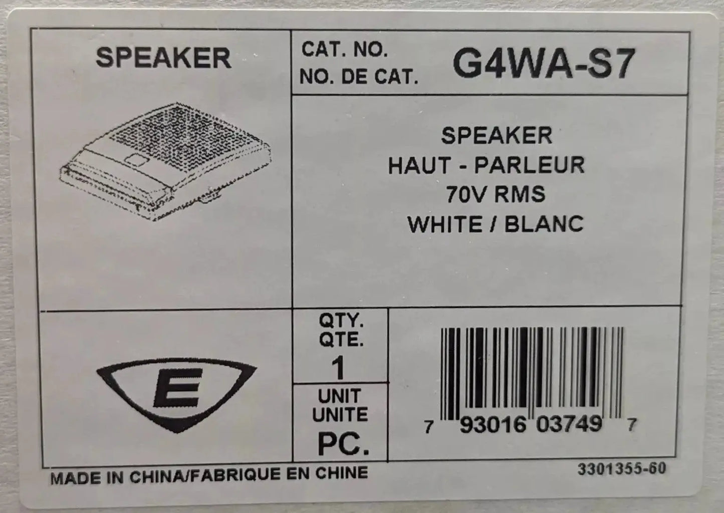 Edwards EST G4WA-S7 Fire Alarm Speaker by Fredland Supply Company