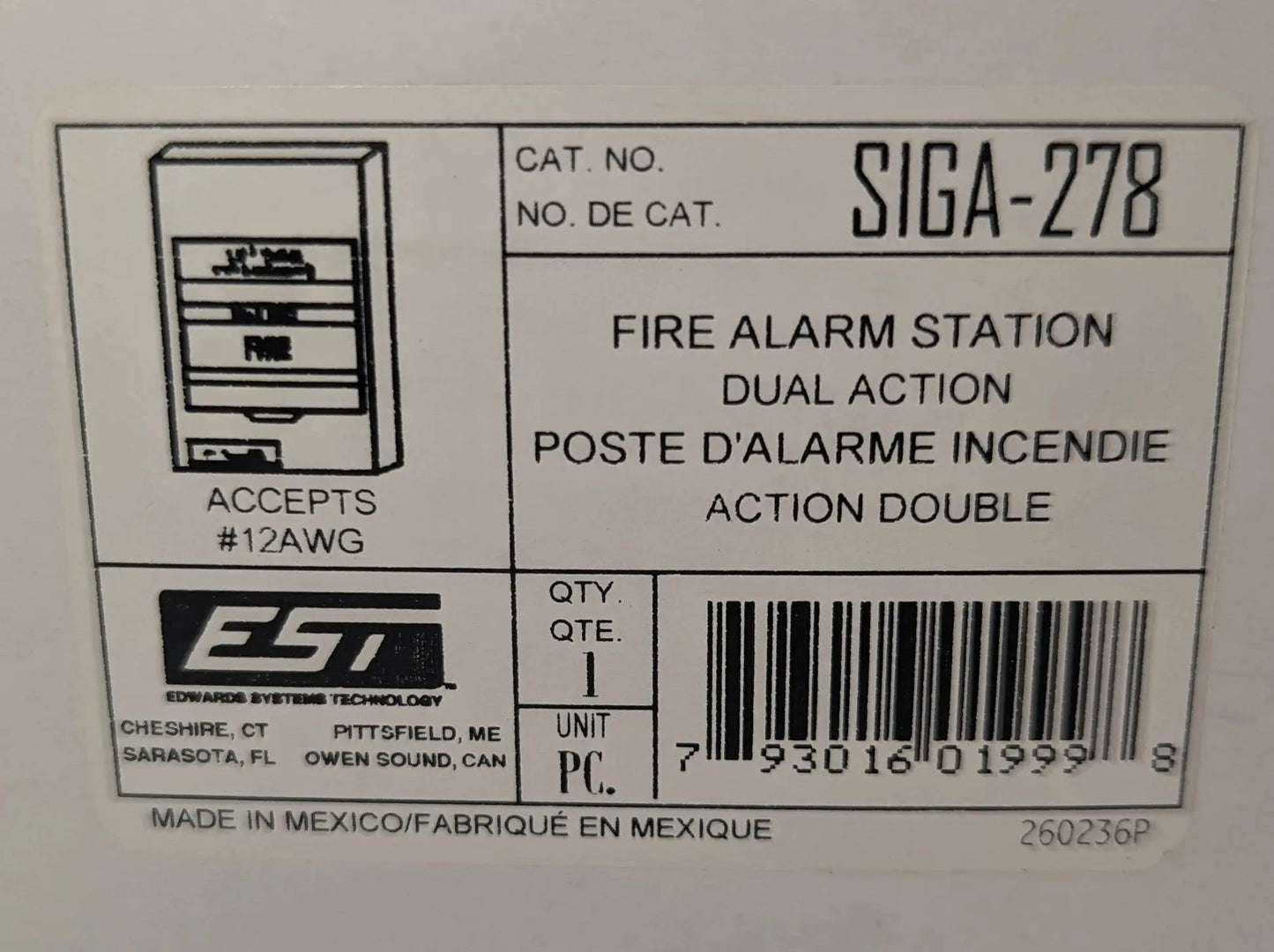 Edwards EST SIGA-278 Pull Station by Fredland Supply Company