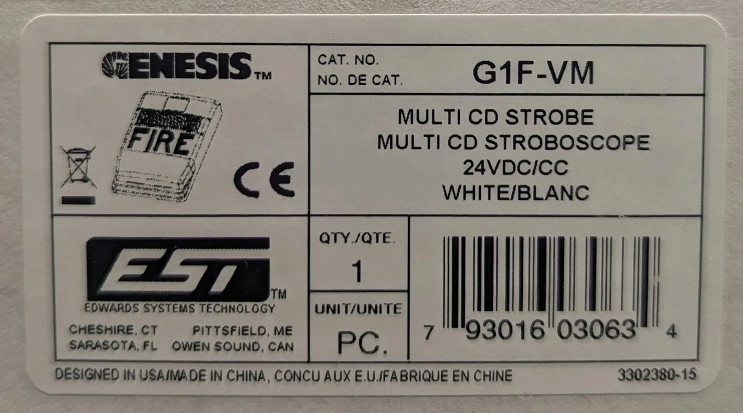 Edwards Genesis G1F-VM Speaker Strobe by Fredland Supply Company