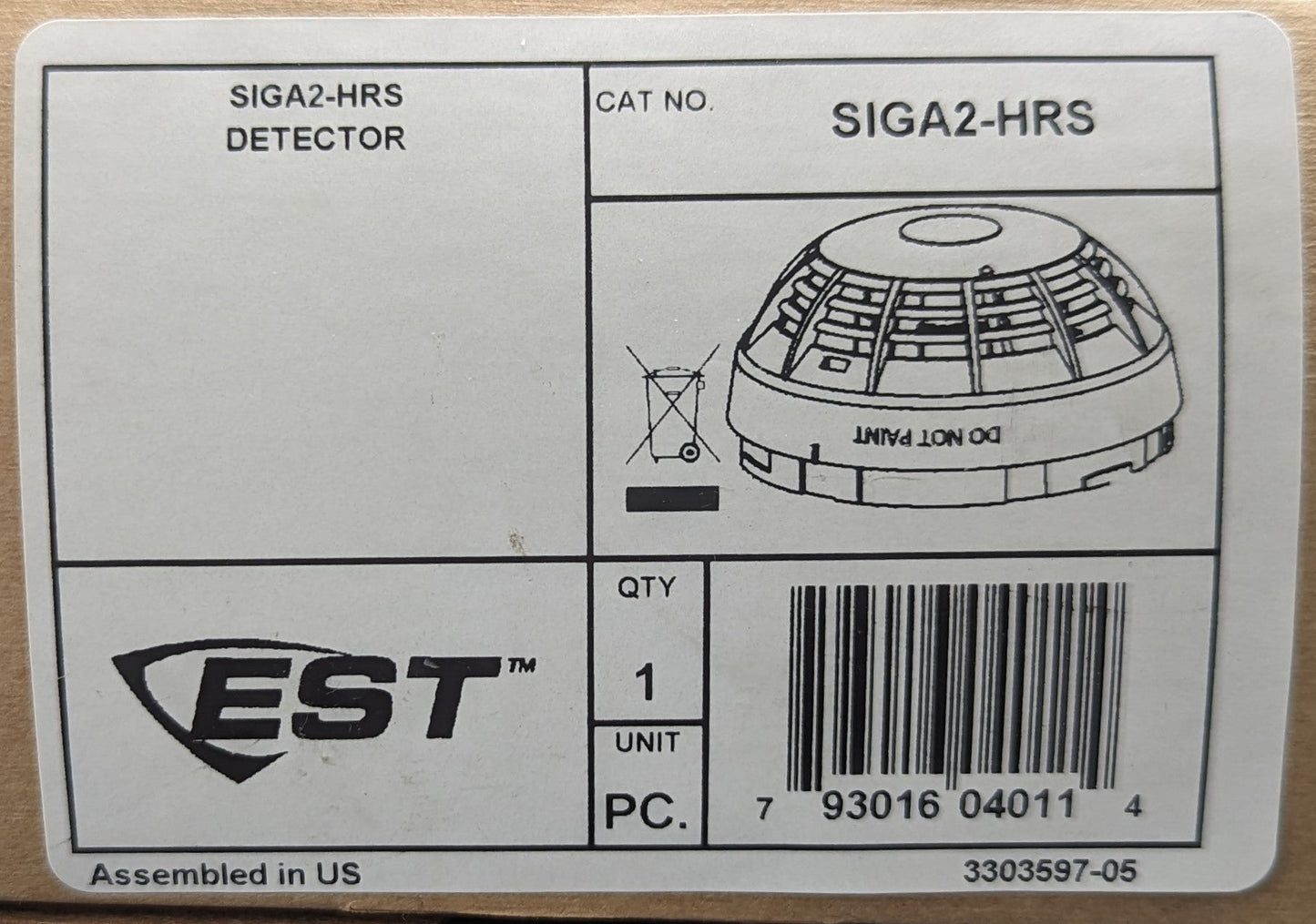 EDWARDS SIGA2 - HRS Heat Detector - Fire Protection Parts