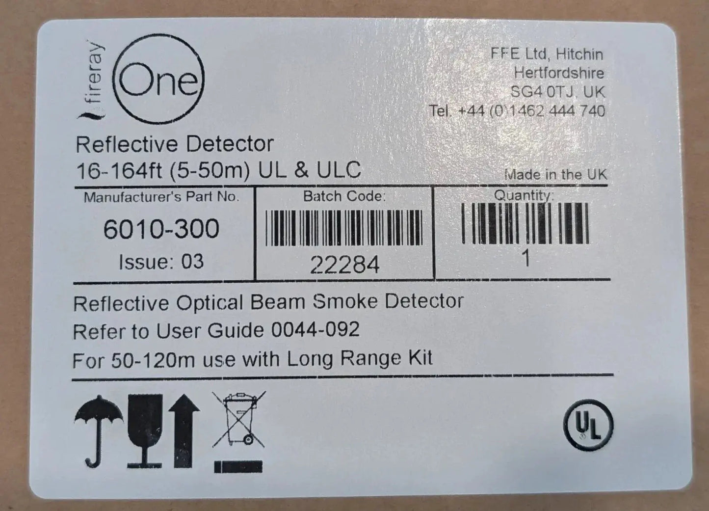 Fireray One 6010-300 Reflective Detector by Fredland Supply Company