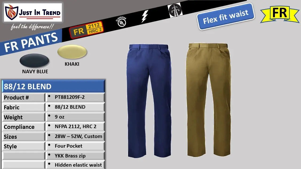 Flame Resistant Flex Fit Trouser - Pant , 9 oz by Just In Trend