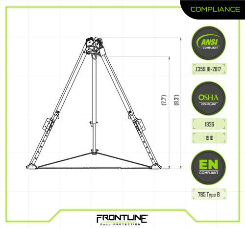 Frontline TAN10 MEGApod 10' Aluminum Tripod - Fire Protection Parts