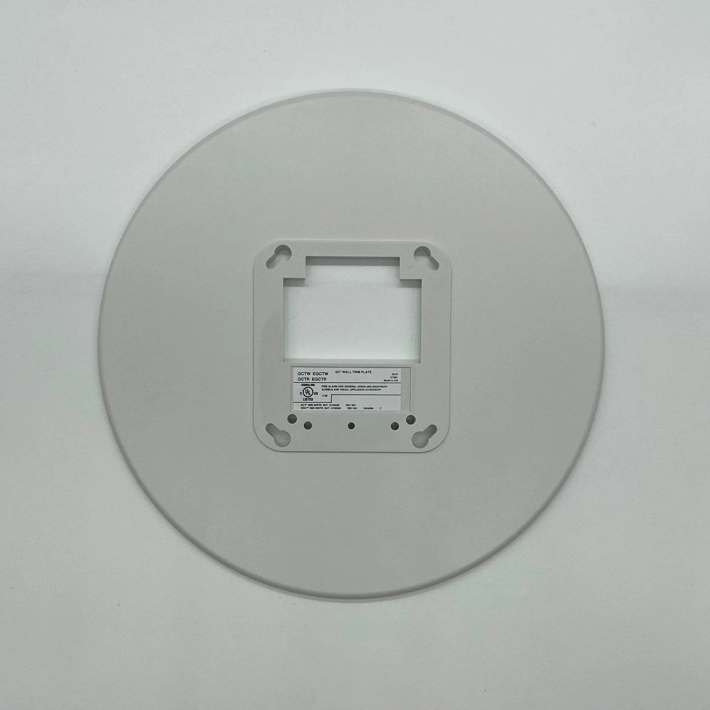 Genesis LED EG1 Wall Trim Plate White UL/FM Approved Safety by Kidde