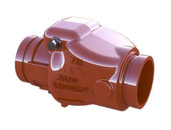 4" UL FM Threaded X Grooved Check Valve for Fire Systems by United Brass Works Inc