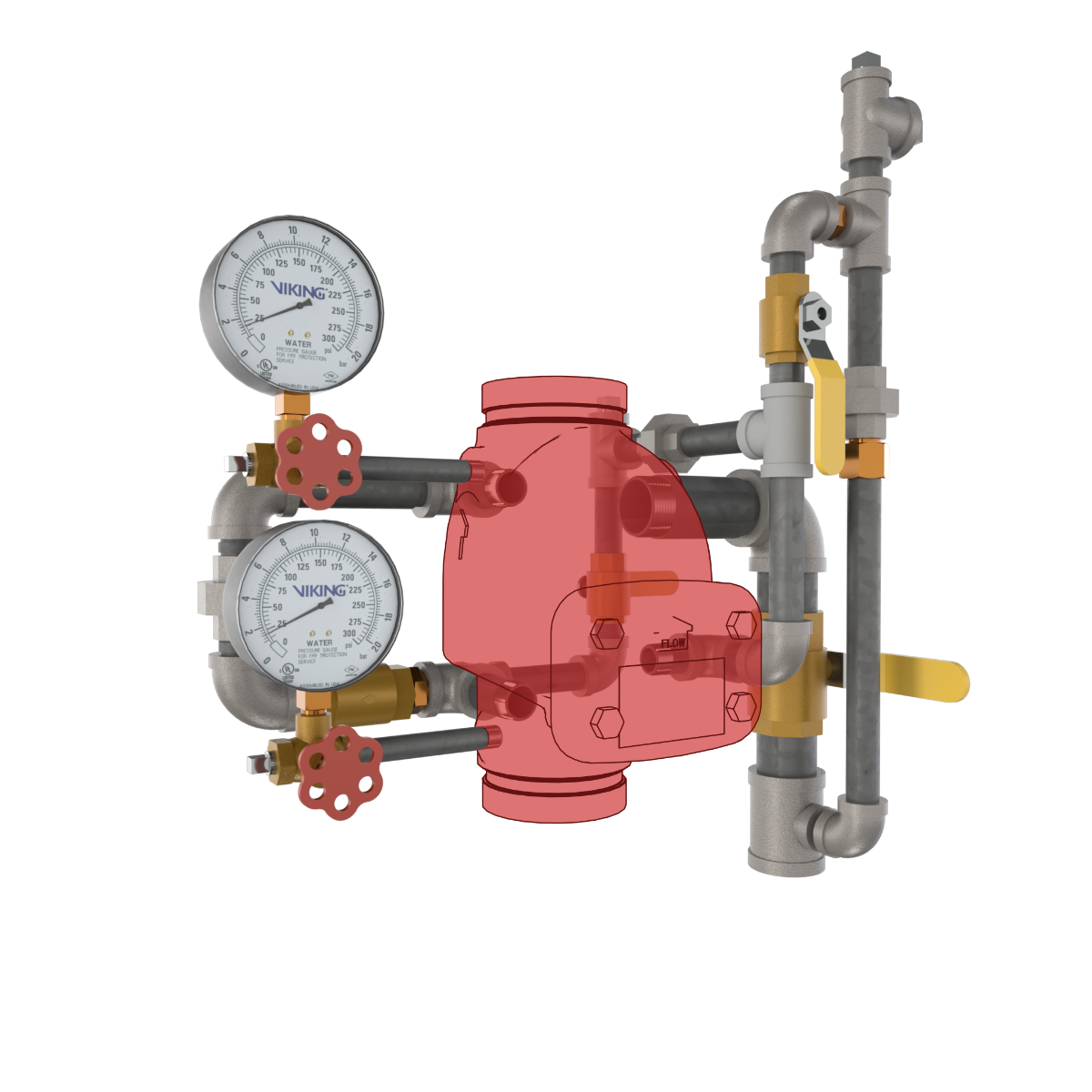 MODEL J-1 ALARM CHECK VALVE VERTICAL LOOSE TRIM - Fire Protection Parts