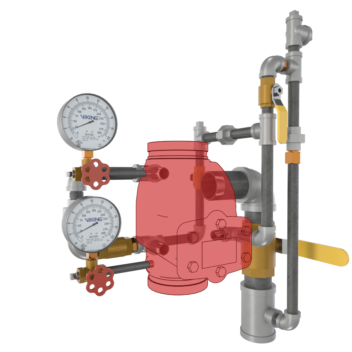 MODEL J-1 ALARM CHECK VALVE VERTICAL LOOSE TRIM - Fire Protection Parts