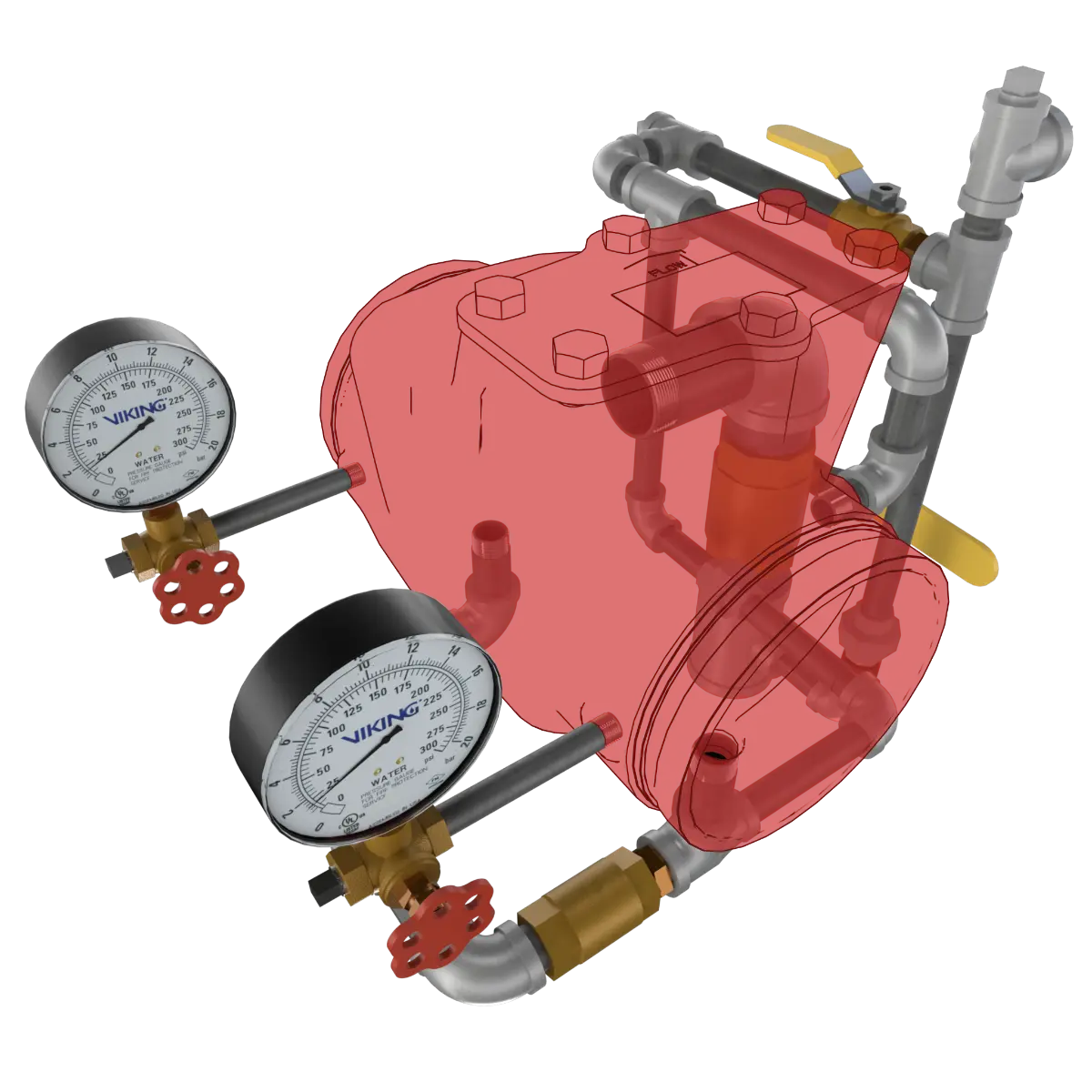 Model J-1 Alarm Check Valve Horizontal Loose Trim by Viking