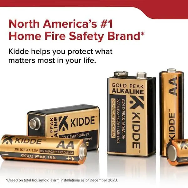Kidde Alkaline Spare Battery Reliable Power Backup for Fire Safety Systems by Kidde