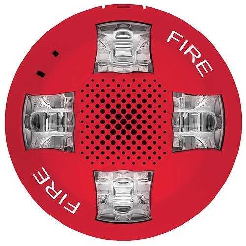 Kidde Ceiling Horn Red Fire Alarm with Room Wiring Plate - Fire Protection Parts
