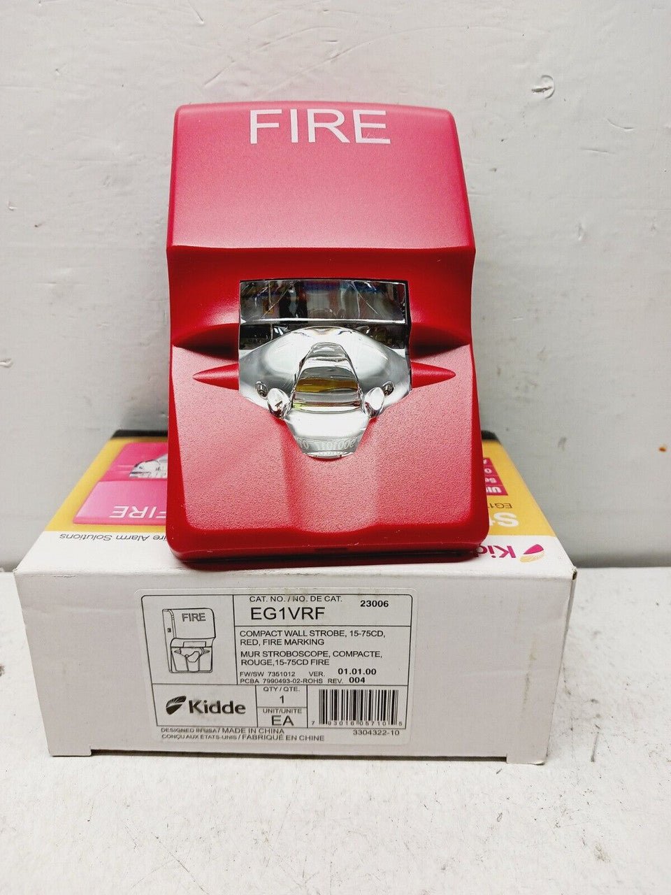 Kidde Compact Wall Strobe 15 - 75cd White For Fire Safety - Fire Protection Parts