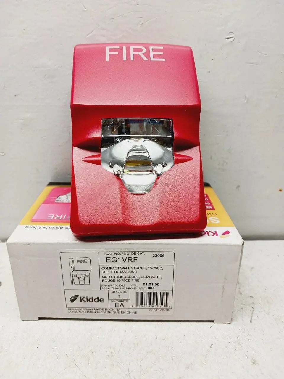 Kidde Compact Wall Strobe 15-75cd White For Fire Safety by Kidde