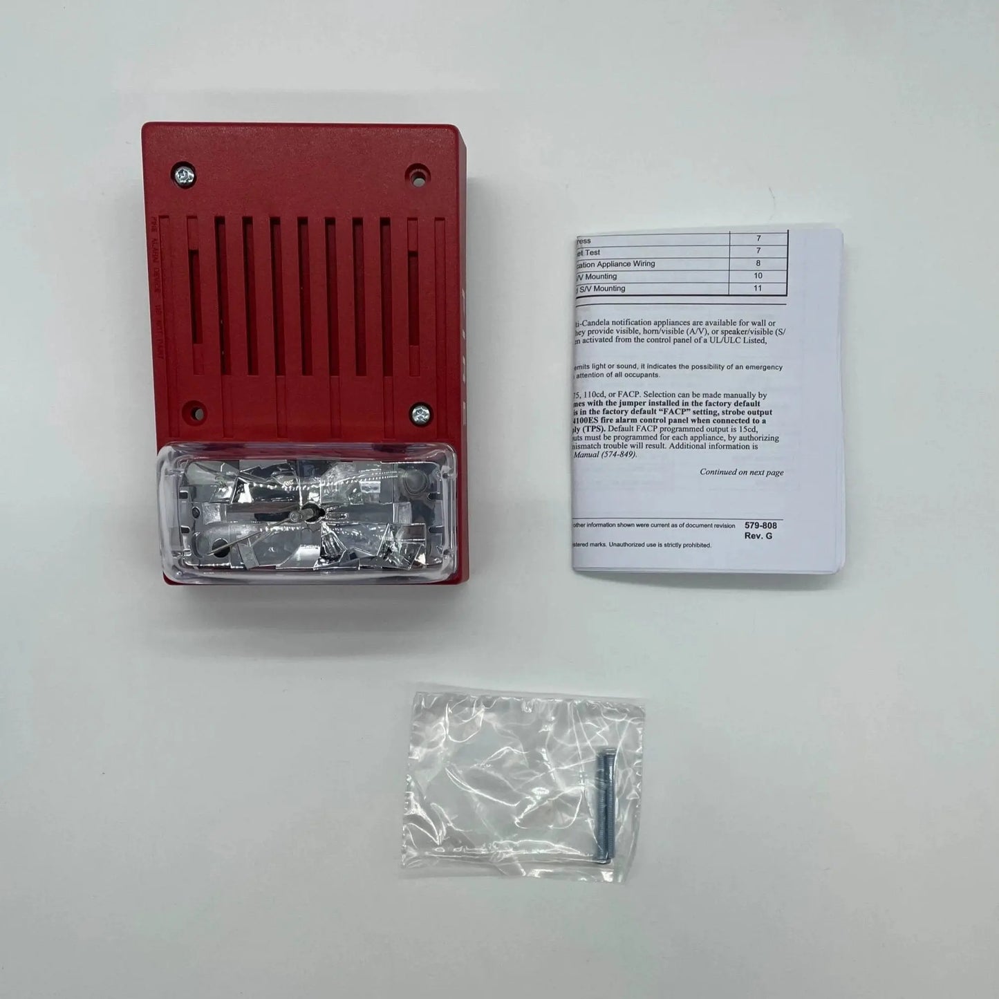 Kidde Wall Horn Strobe Red 15-110cd UL/FM Fire Alarm by Kidde