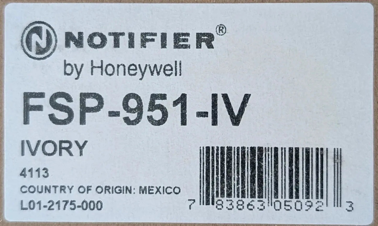Notifier FSP-951-IV Smoke Detector - Ivory by Fredland Supply Company