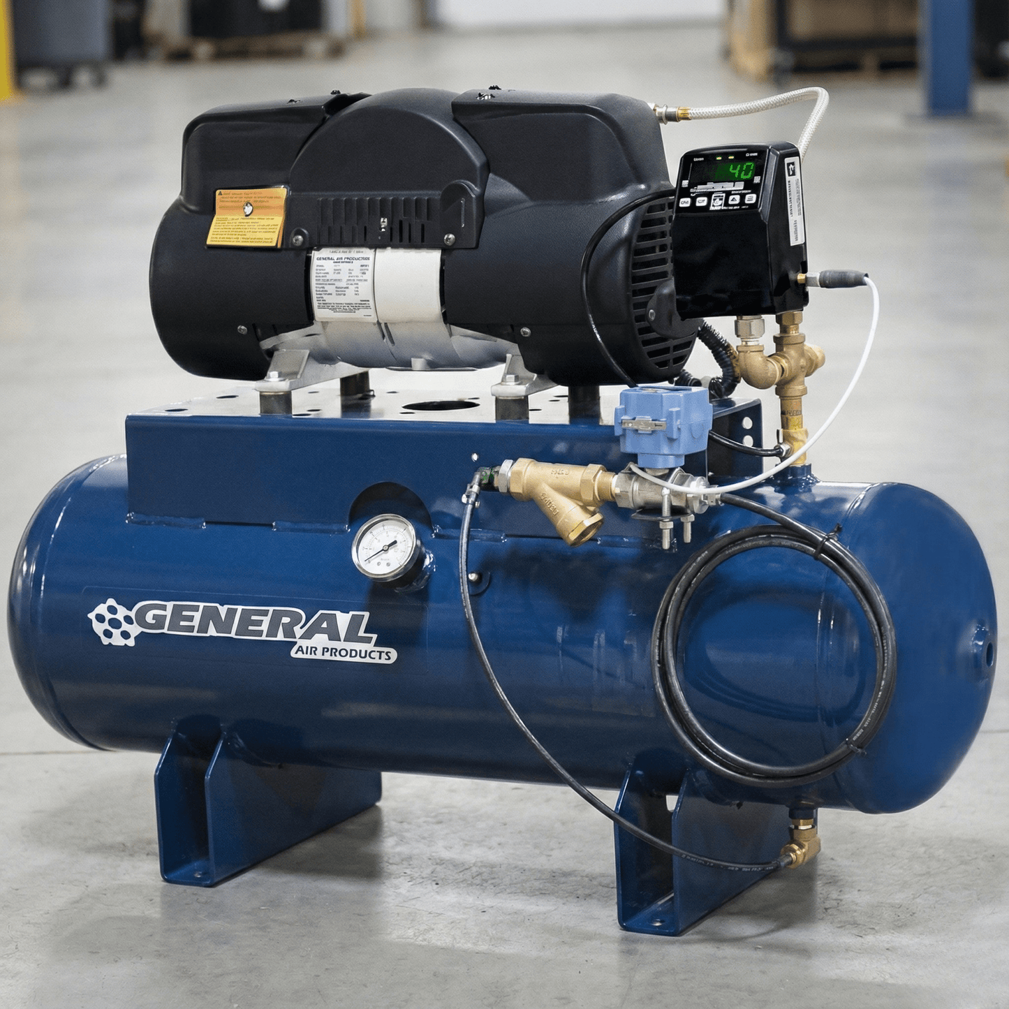 Q ADVANCE SERIES: QUIET OIL - LESS TANK MOUNT AIR COMPRESSOR - Fire Protection Parts