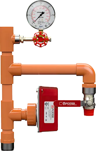RD13 Residential Riser With Flow Switch And Gauge 2" NPT Switches Potter Electric Signal Fire Protection Parts RD13 Residential Riser With Flow Switch And Gauge | Fire Sprinkler - Viking Durable Design