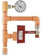 RD13 Residential Riser With Flow Switch And Gauge 2" NPT Switches Potter Electric Signal Fire Protection Parts RD13 Residential Riser With Flow Switch And Gauge | Fire Sprinkler - Viking Durable Design