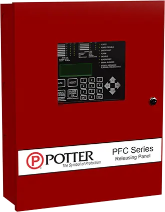 Release Control Panel Red for Fire Suppression System by Potter Electric Signal