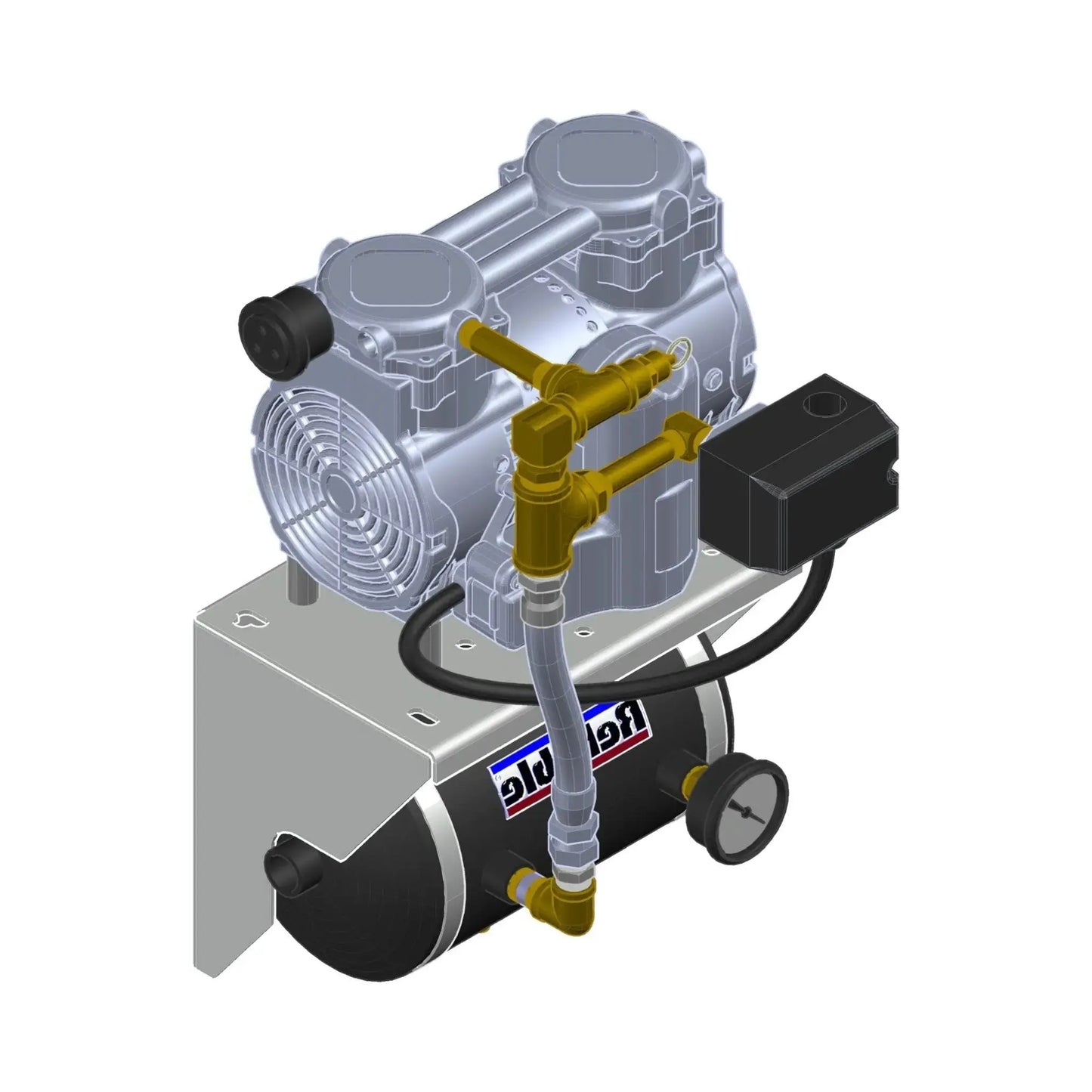Reliable Fire Sprinkler Air Compressor QRM2 Tank Mounted Fire Protection Reliable Sprinkler Fire Protection Parts Reliable QRM2 Tank Mounted Fire Sprinkler Compressor